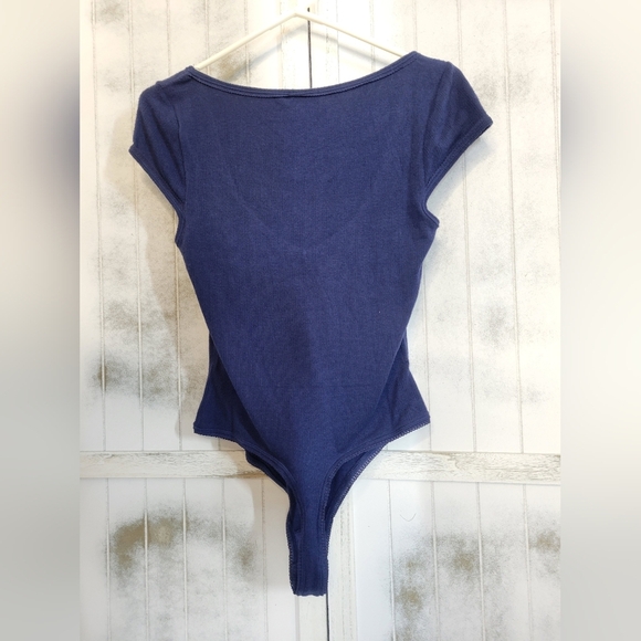 Nwot Free People Ready Or Not Bodysuit Navy Small - Picture 2 of 6
